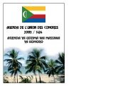 Agendas des Comores 2003 - Comores-online