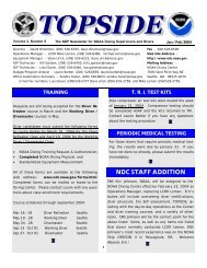 Volume 4, Number 8 - NOAA Dive Management System