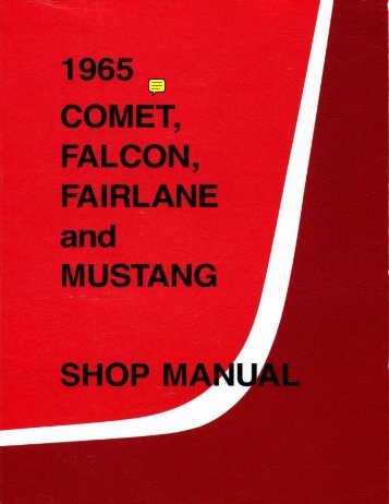 DEMO - 1965 Comet Falcon Fairlane Mustang Shop Manual