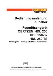 Bedienungsanleitung ZubehÃ¶r FeuerlÃ¶schgerÃ¤t OERTZEN HDL 250 ...