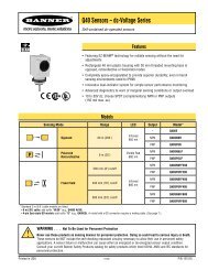 Q40 Sensors Ã¢Â€Â“ dc-Voltage Series - Banner Engineering