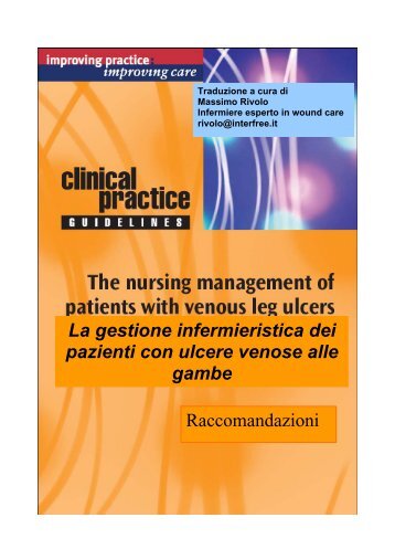 La gestione infermieristica dei pazienti con ulcere venose alle ...