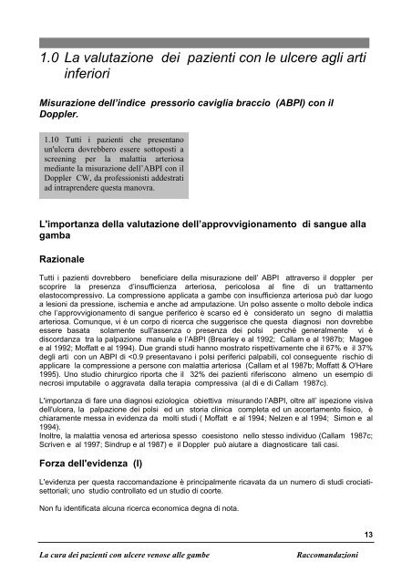 La gestione infermieristica dei pazienti con ulcere venose alle ...