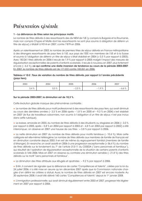 les orientations de la politique de l'immigration - La Documentation ...