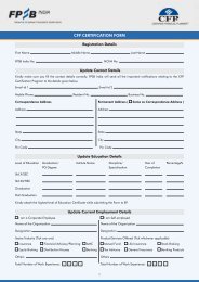 CFP CERTIFICATION FORM - FPSB India