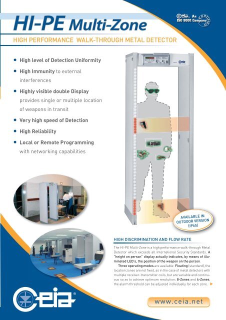 High Performance Walk Through Metal Detector - Scan-X Security