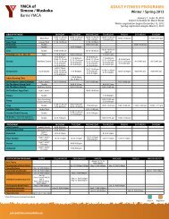 launch schedule PDF - YMCA of Simcoe/Muskoka