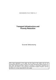 Transport Infrastructure and Poverty Reduction - Asian Development ...