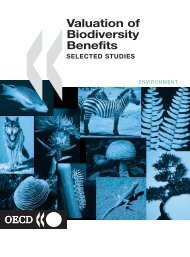 Valuation of Biodiversity Benefits (OECD)