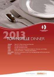 TOWNSVILLE DINNER - Civil Contractors Federation