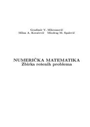 Numerical Mathematics - A Collection of Solved Problems