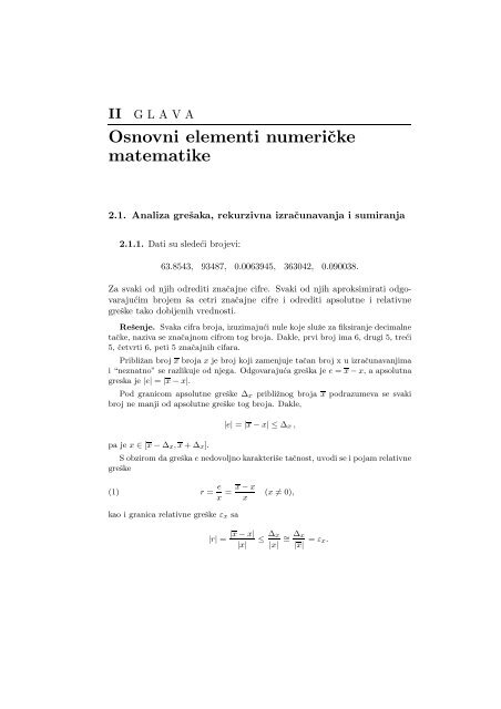 Numerical Mathematics - A Collection of Solved Problems