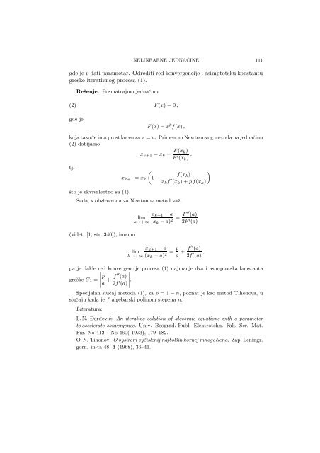 Numerical Mathematics - A Collection of Solved Problems