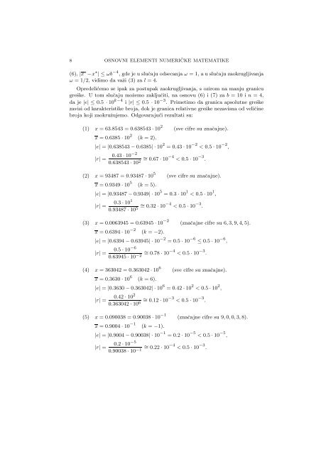 Numerical Mathematics - A Collection of Solved Problems