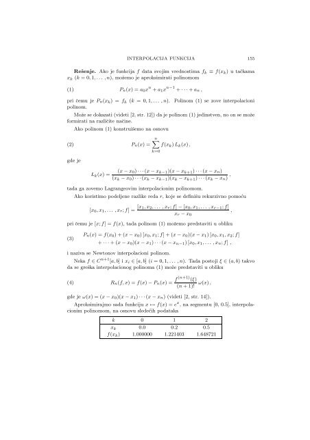 Numerical Mathematics - A Collection of Solved Problems