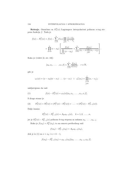 Numerical Mathematics - A Collection of Solved Problems