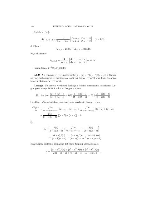 Numerical Mathematics - A Collection of Solved Problems