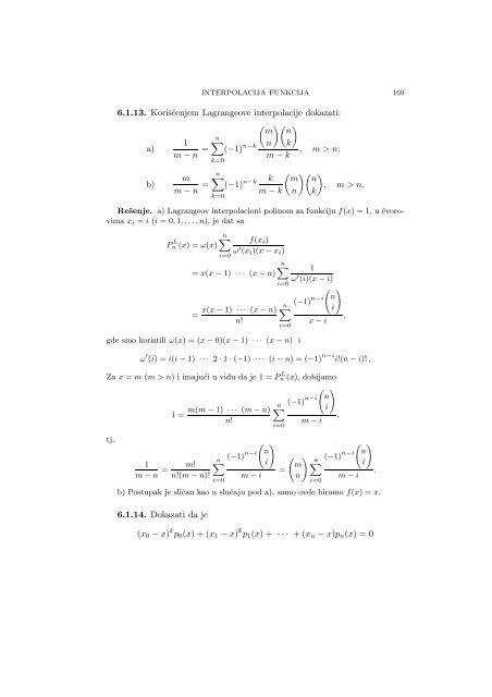 Numerical Mathematics - A Collection of Solved Problems