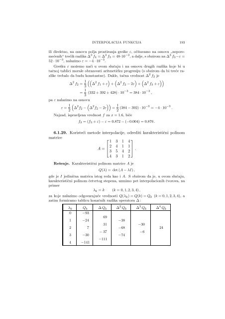 Numerical Mathematics - A Collection of Solved Problems