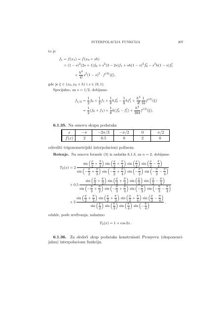 Numerical Mathematics - A Collection of Solved Problems