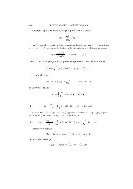 Numerical Mathematics - A Collection of Solved Problems