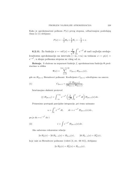 Numerical Mathematics - A Collection of Solved Problems