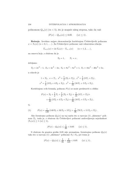 Numerical Mathematics - A Collection of Solved Problems