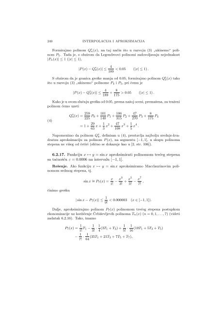 Numerical Mathematics - A Collection of Solved Problems