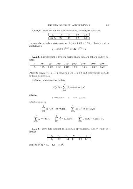 Numerical Mathematics - A Collection of Solved Problems