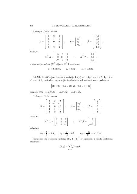 Numerical Mathematics - A Collection of Solved Problems