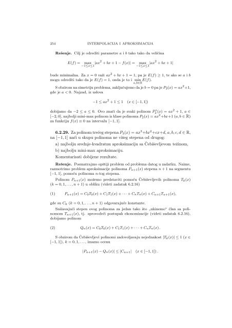 Numerical Mathematics - A Collection of Solved Problems