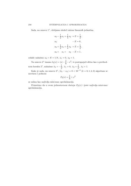 Numerical Mathematics - A Collection of Solved Problems