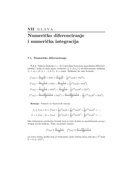 Numerical Mathematics - A Collection of Solved Problems