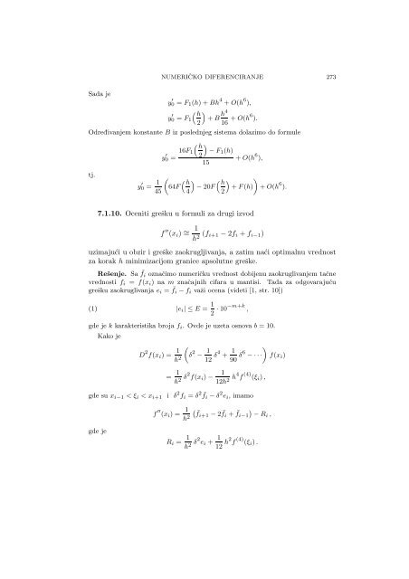 Numerical Mathematics - A Collection of Solved Problems