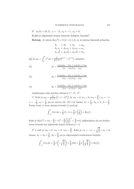 Numerical Mathematics - A Collection of Solved Problems