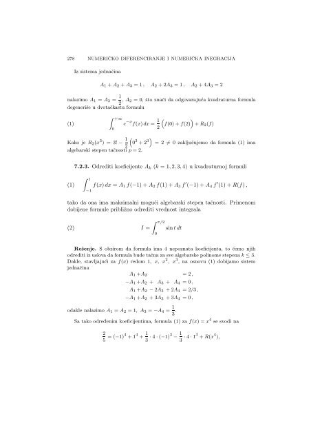 Numerical Mathematics - A Collection of Solved Problems