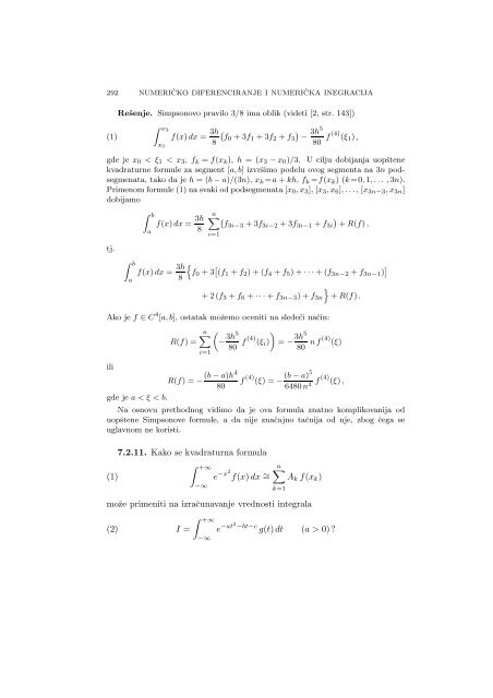 Numerical Mathematics - A Collection of Solved Problems