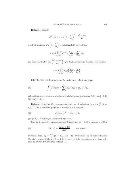 Numerical Mathematics - A Collection of Solved Problems