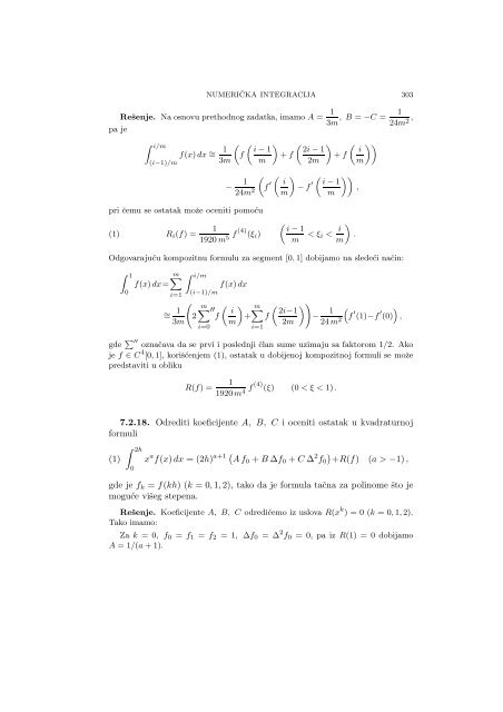 Numerical Mathematics - A Collection of Solved Problems