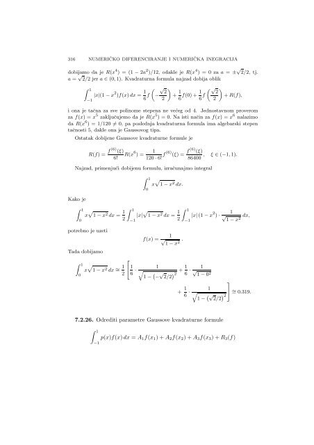 Numerical Mathematics - A Collection of Solved Problems