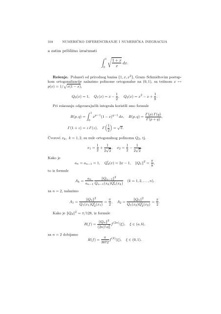 Numerical Mathematics - A Collection of Solved Problems