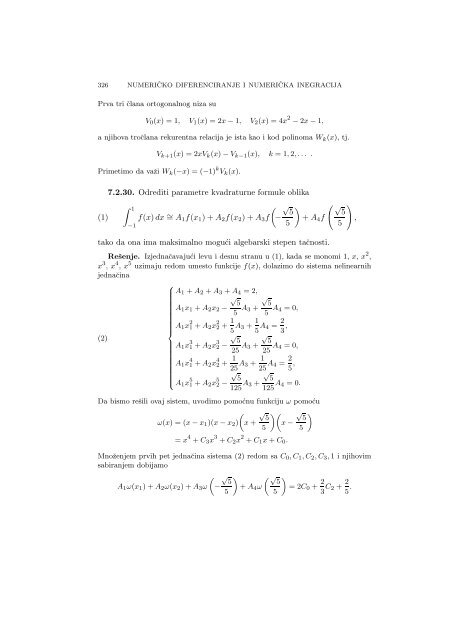 Numerical Mathematics - A Collection of Solved Problems