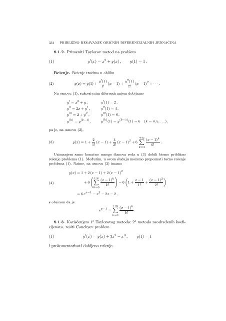 Numerical Mathematics - A Collection of Solved Problems