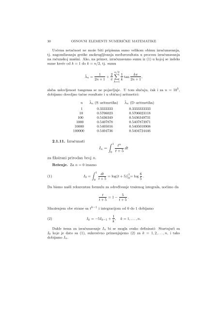 Numerical Mathematics - A Collection of Solved Problems