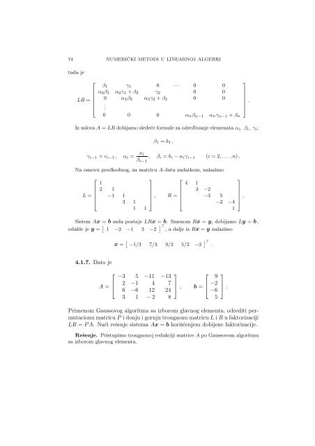 Numerical Mathematics - A Collection of Solved Problems