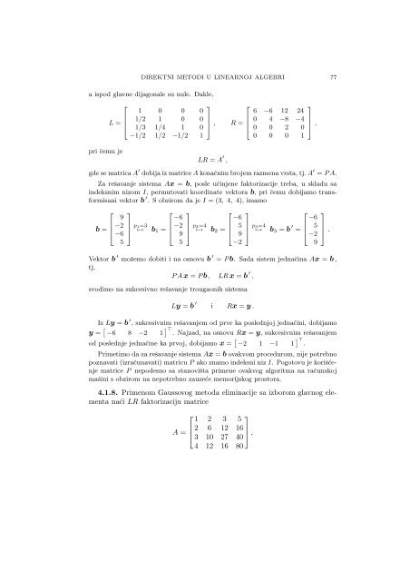 Numerical Mathematics - A Collection of Solved Problems