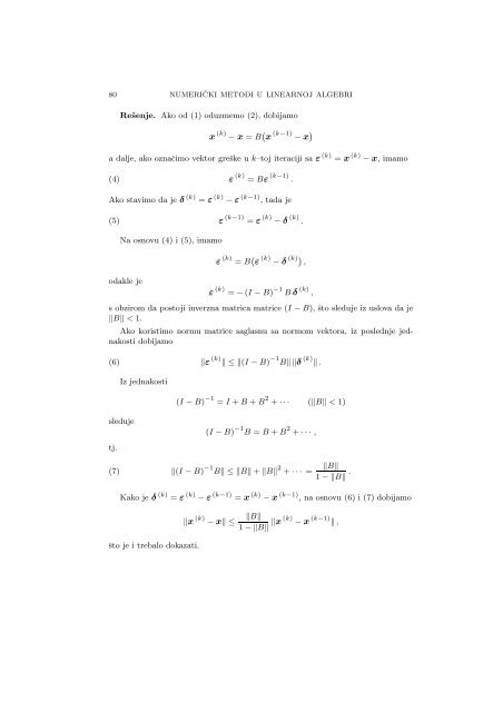 Numerical Mathematics - A Collection of Solved Problems