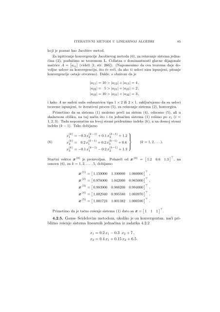 Numerical Mathematics - A Collection of Solved Problems