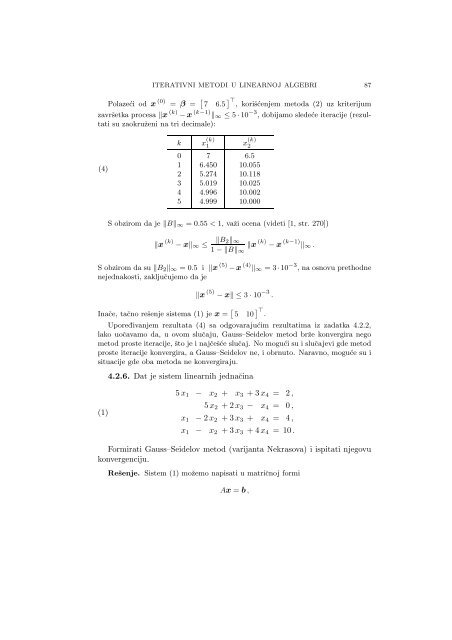 Numerical Mathematics - A Collection of Solved Problems