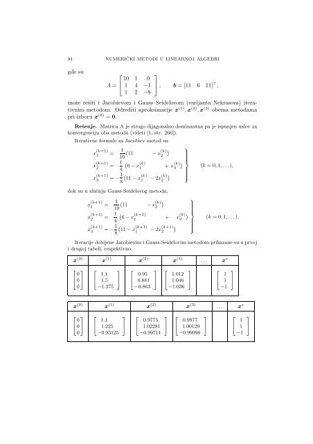 Numerical Mathematics - A Collection of Solved Problems